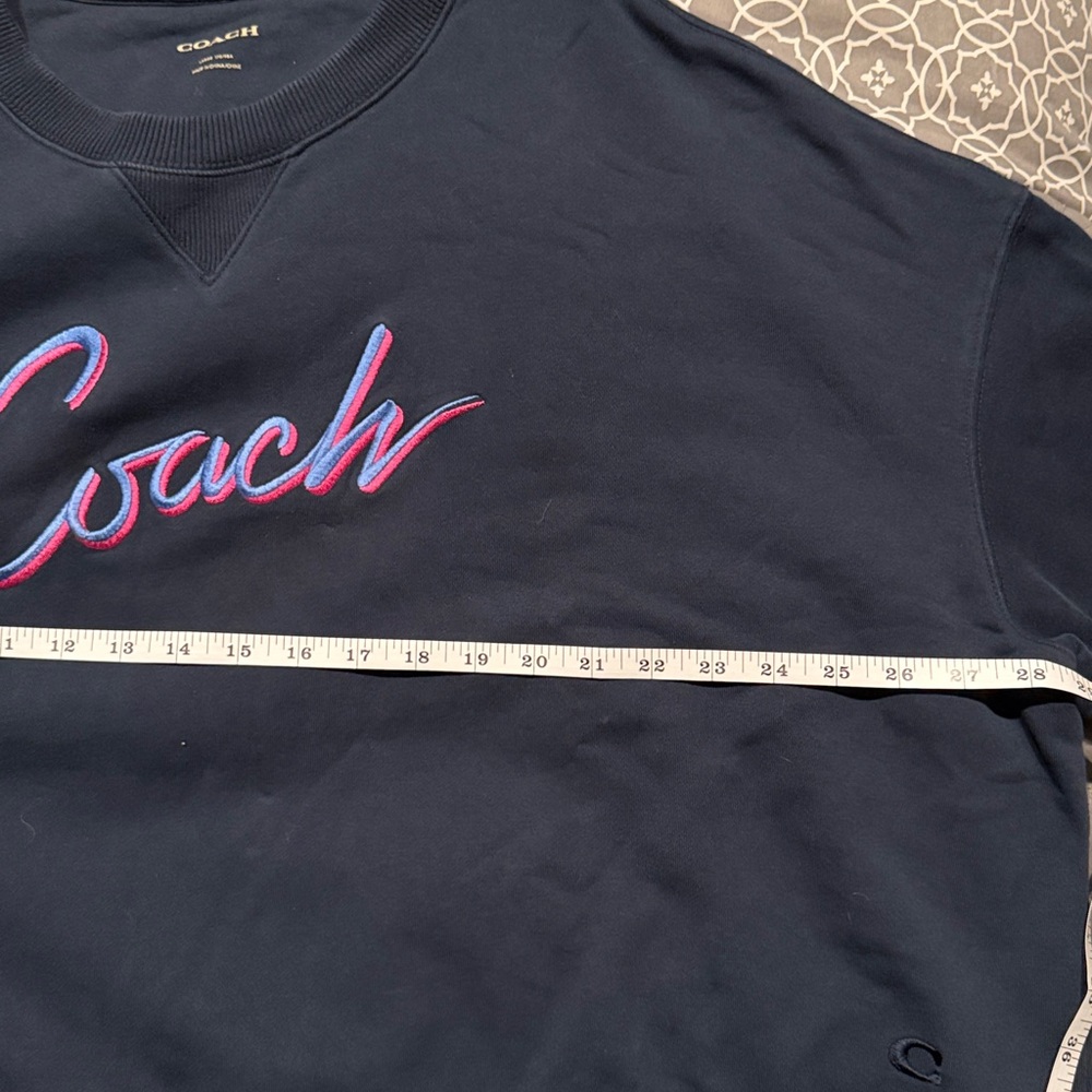 Coach Blue Sweatshirt with Pink Logo - Picture 8 of 8